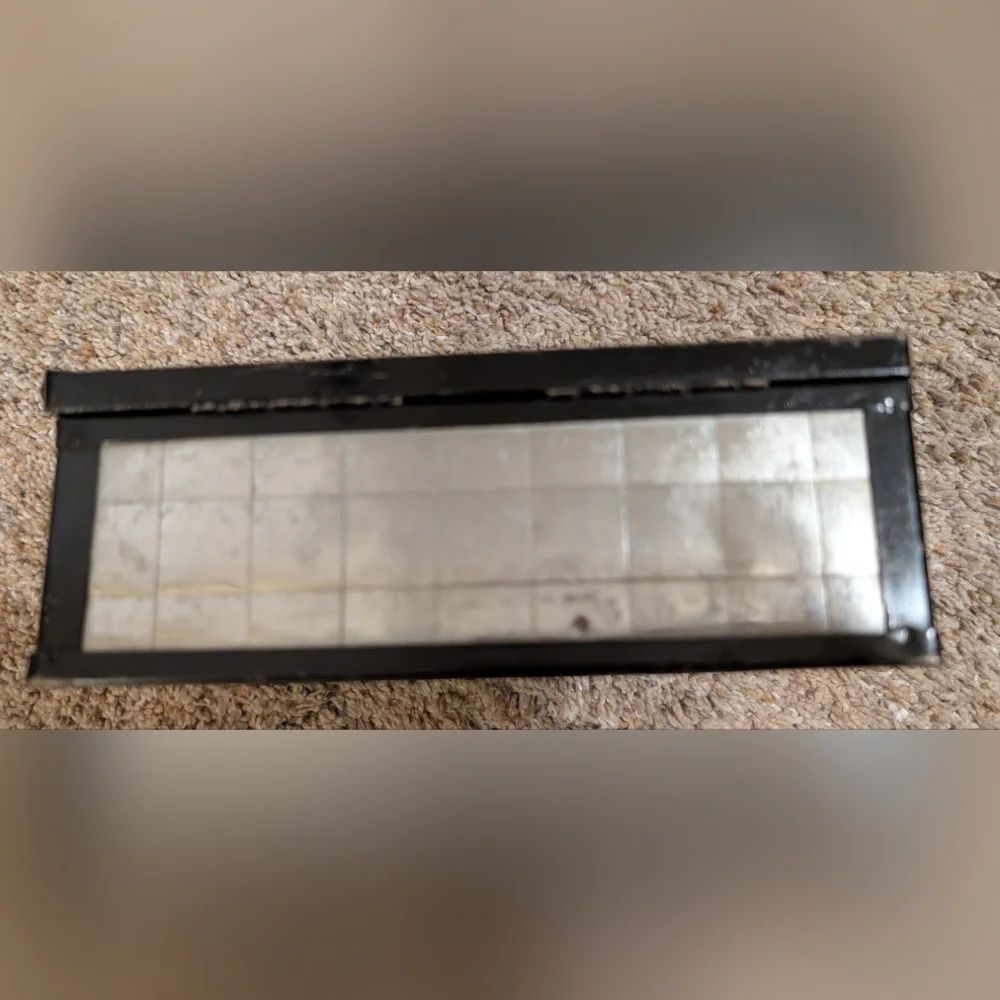 1926 Black On Silver Swan Wooden Hinged Jewelry Box